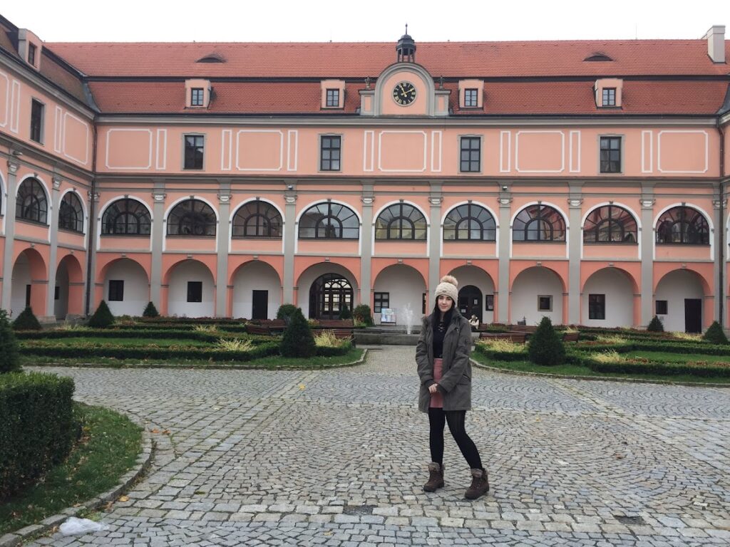 Me in front of a castle in czech republic.