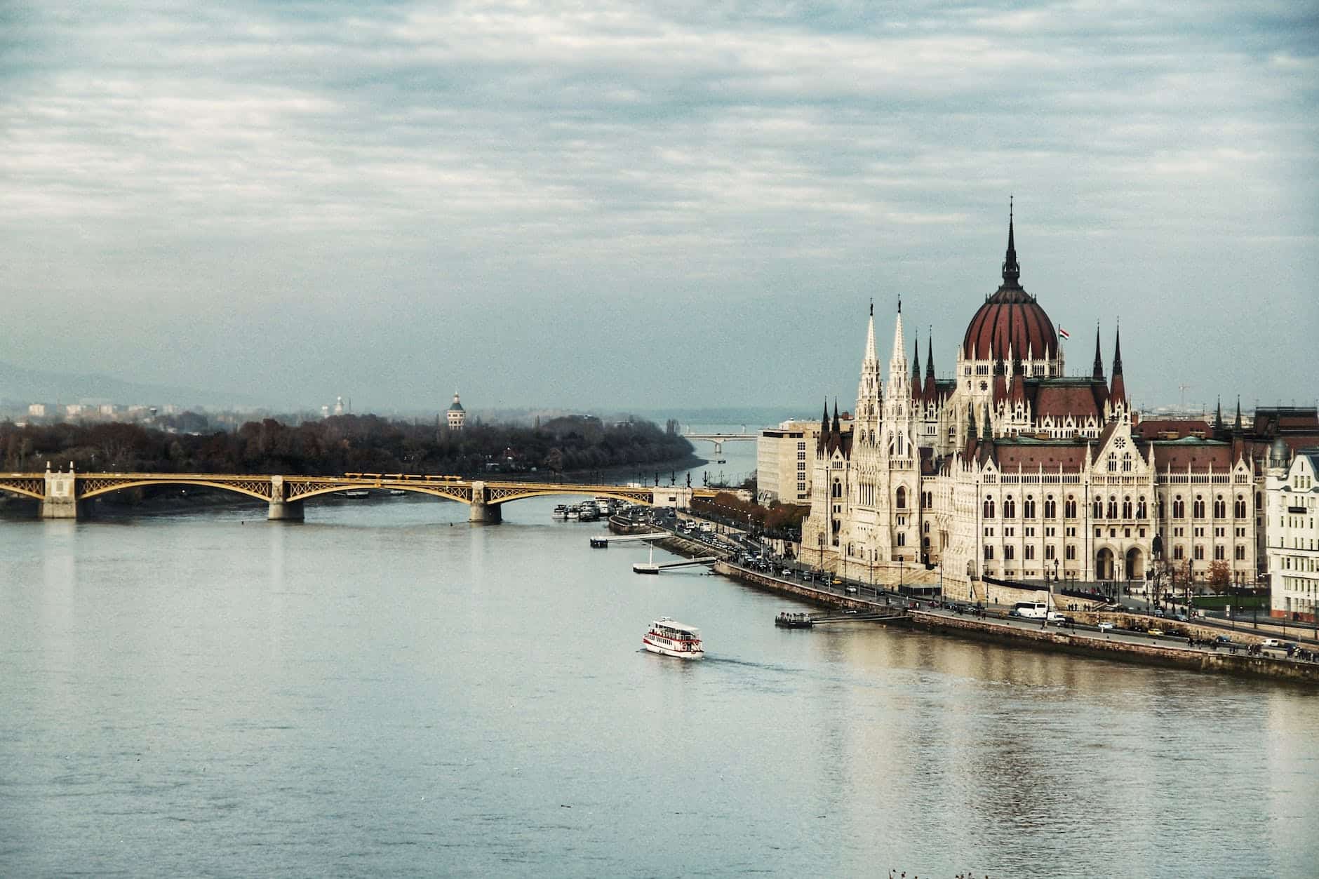 Budapest Hungary parliament building near body of water