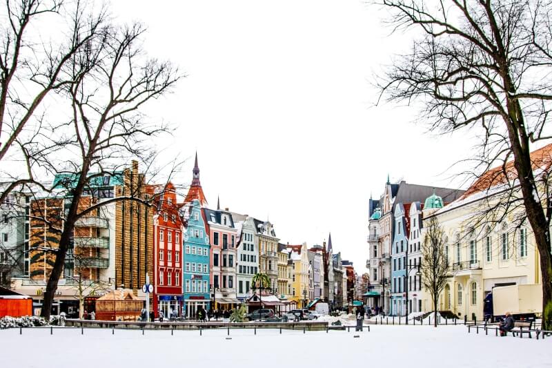 Germany town covered in snow