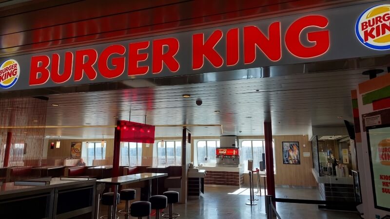 Burger King onboard Tallink Megastar