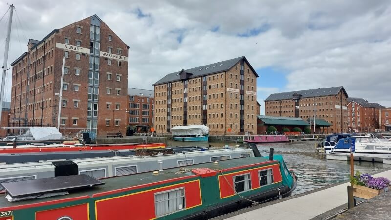 Gloucester Docks with canal boats