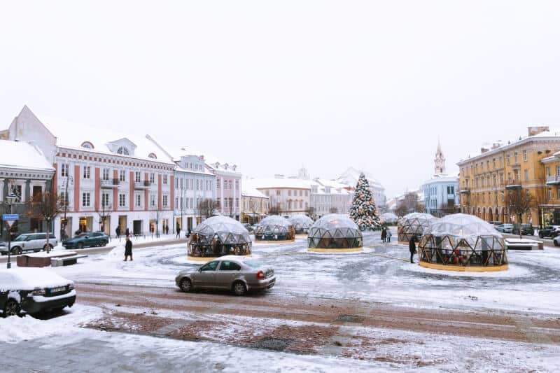 Vilnius covered in snow